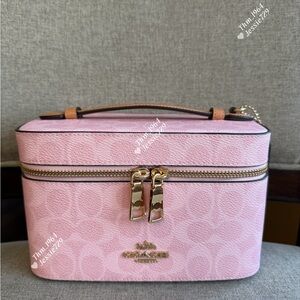 NWT！COACH Cosmetic Case In Signature Canvas（CEA56）fast shipping